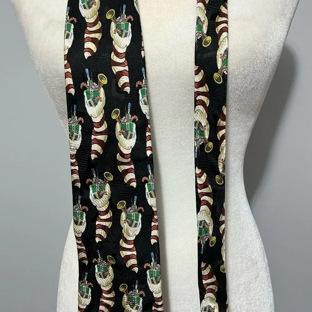 Hallmark Christmas stocking silk tie